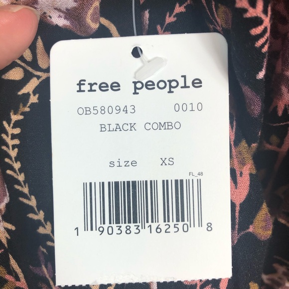 NWT Free People Black Combo romper. Size XS - Picture 10 of 10